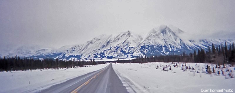 Alaska Highway in winter