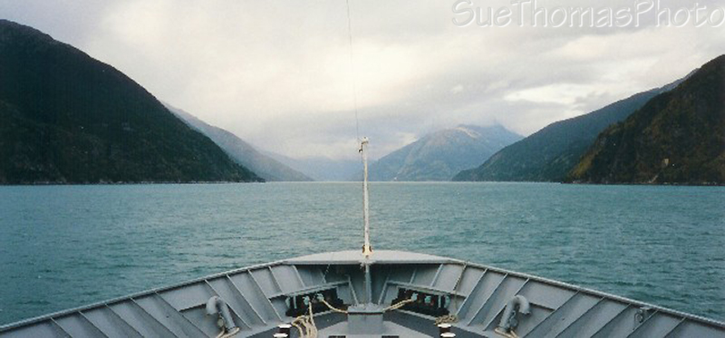 Alaska ferry between Haines and Skagway, Alaska