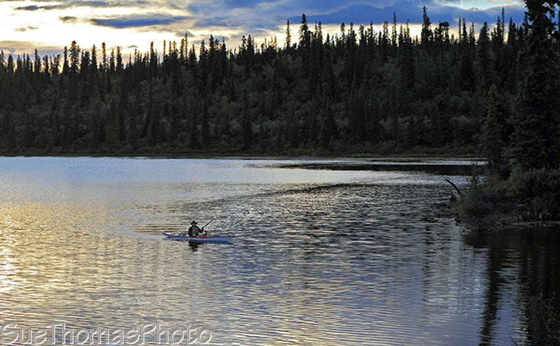 At Twin Lake on Nabesna Road in Alaska