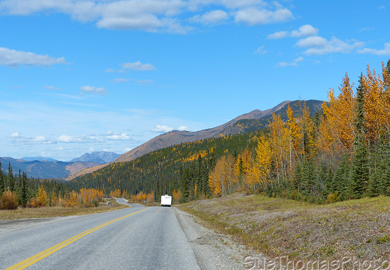 Following an RV on the Alaska Highway