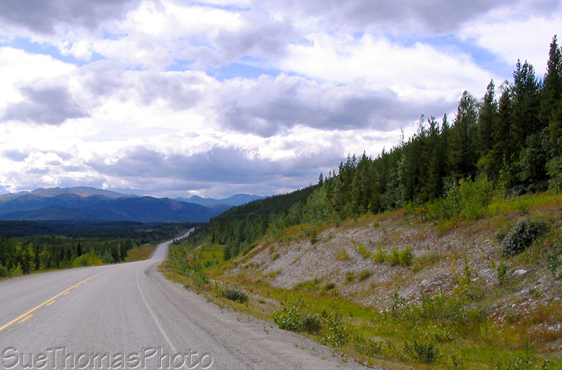 Northbound on the Alaska Highway north of Watson Lake