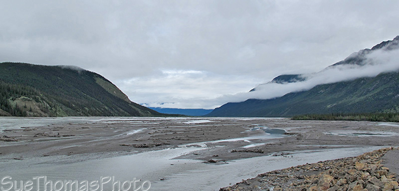 Donjek River looking north from the Alaska Highway