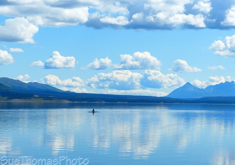 Rowing on Kluane Lake