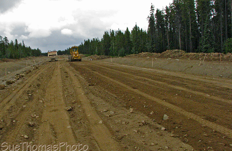 Construction on Campbell Highway, Yukon