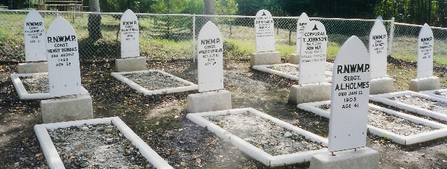 RNWMP graveyard in Dawson City