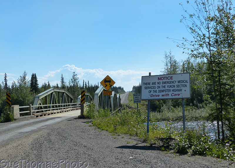 Sign at the start of the Dempster