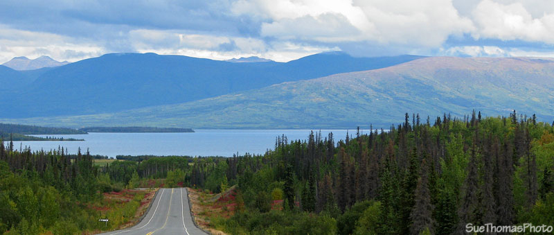 Approaching Dezadeash Lake on the Haines Road, Yukon Territory