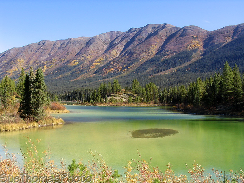 Lake beside the Nahanni Range Road in Yukon