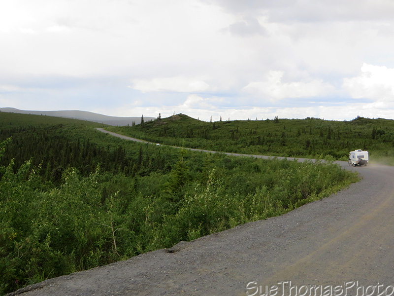 good gravel highway on the Top of the World Highway