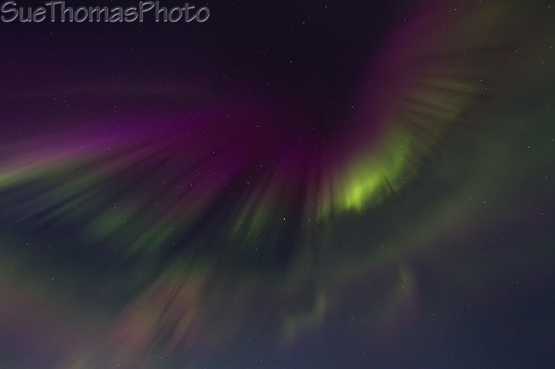 northern lights in colour