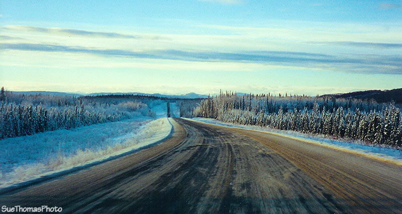Northbound on the Alaska Highway near Fort St John