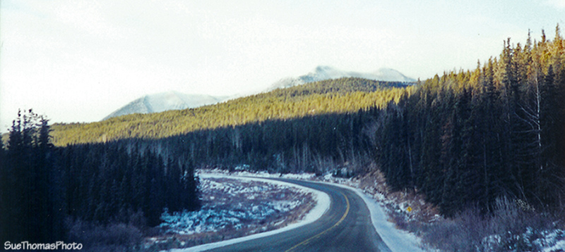 Alaska Highway in winter