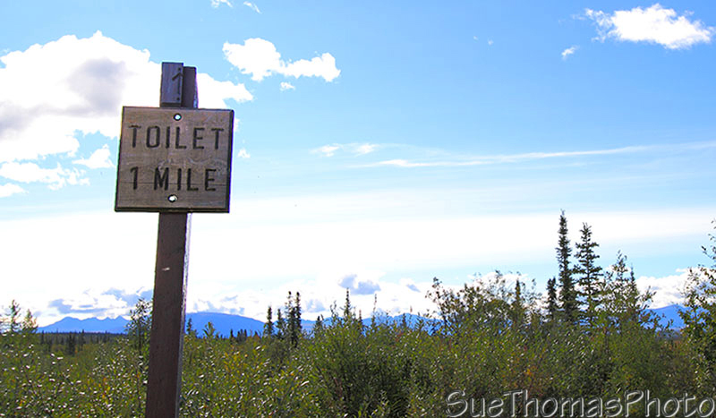 Sign along Nabesna Road in Alaska