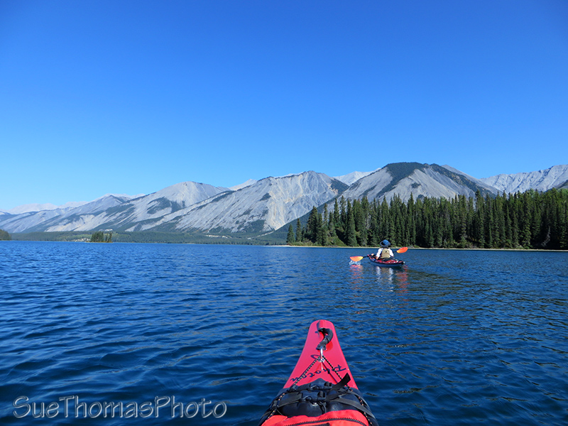 Kayaking on Muncho Lake, BC