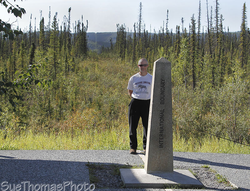 Yukon / Alaska border on the Alaska Highway