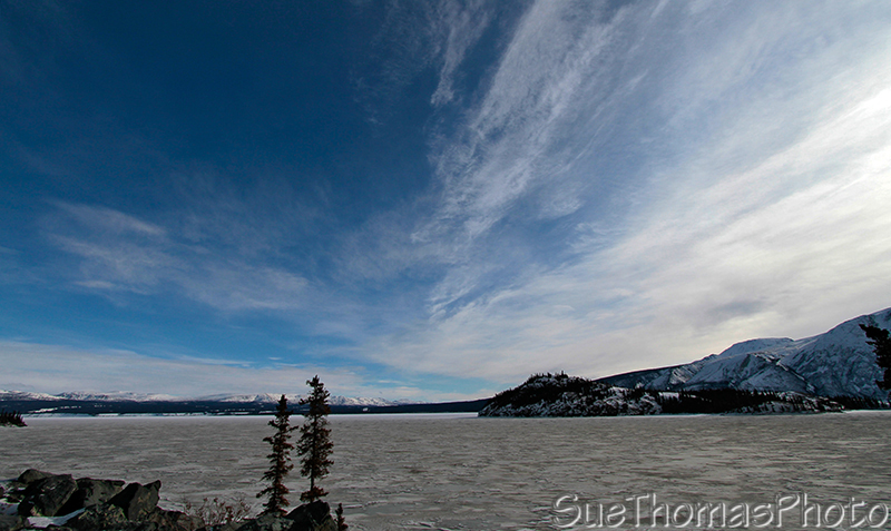 Kluane Lake in winter, Yukon