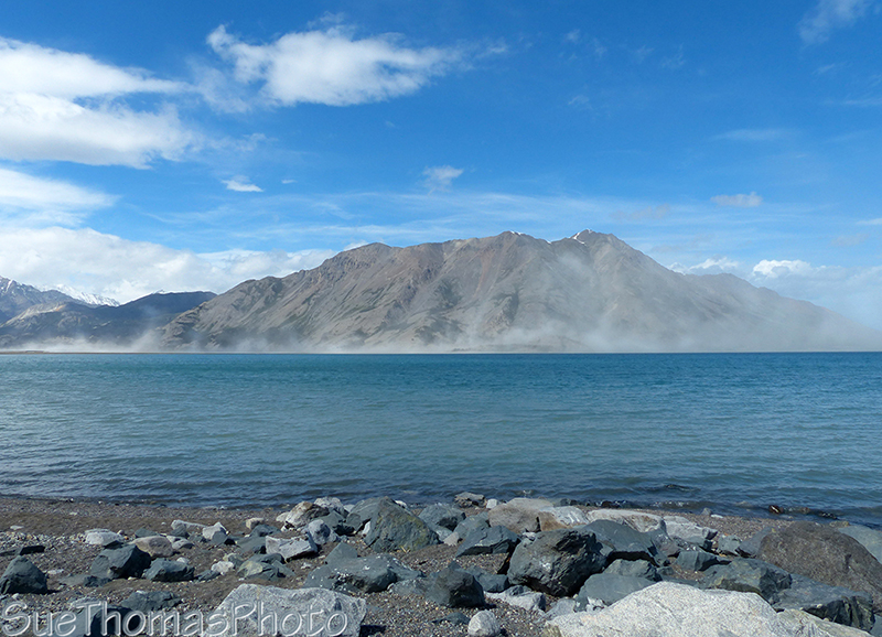 Wind and dust storm on the Kluane mud flats