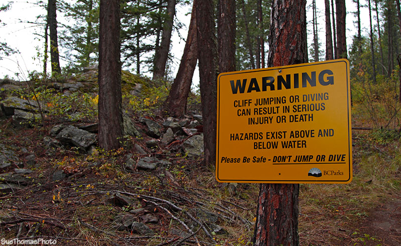 Sign at Gladstone Provincial Park at Christina Lake, B.C.