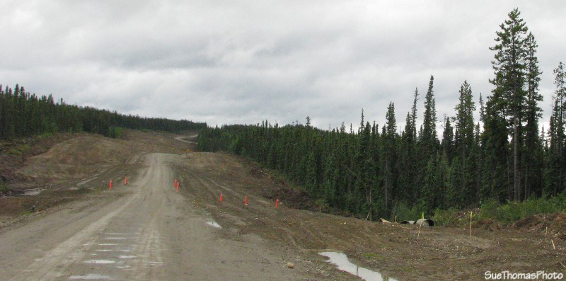Construction on the Campbell Highway, Yukon