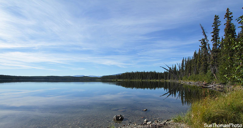 At Sidney Lake in Yukon on the South Canol Road