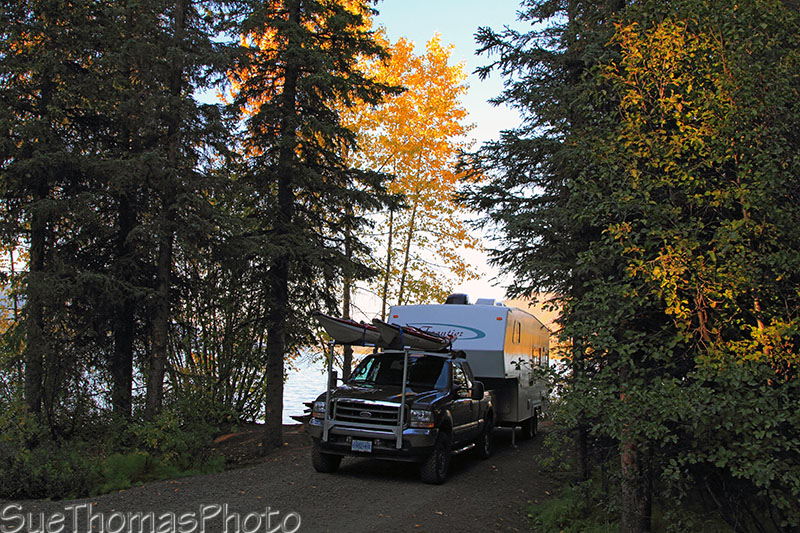 Campsite at Kinaskan Lake Proincial Park, Cassiar Highway, BC