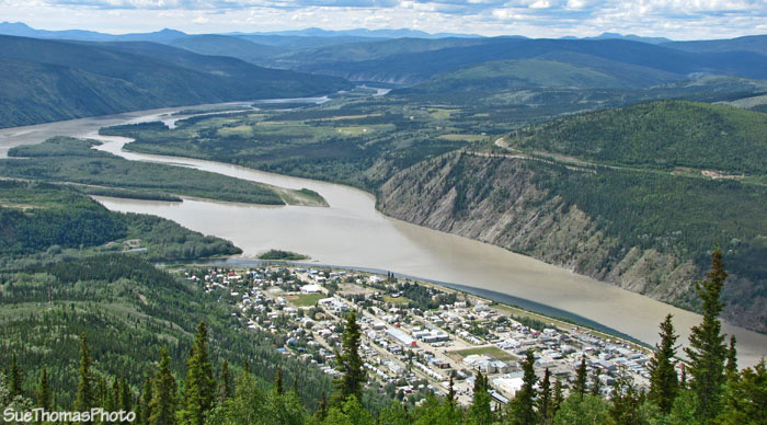 View of Dawson City from Dome Mountain, Dawson City
