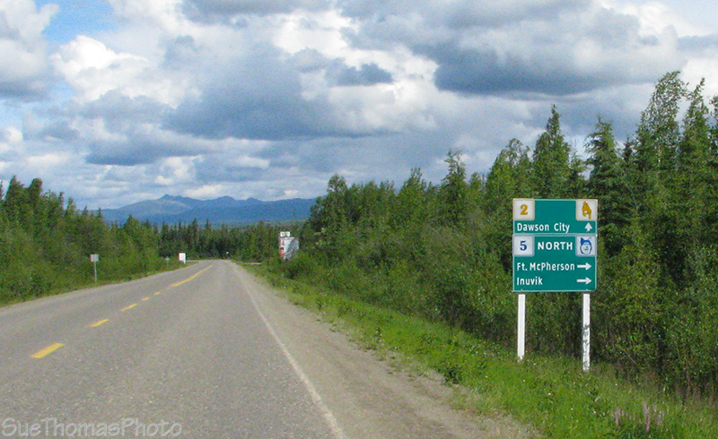 North Klondike Hwy sign
