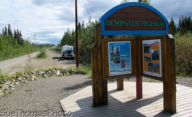 Dempster Highway sign in Yukon