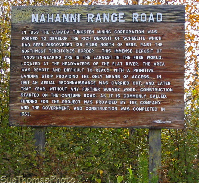 Nahanni Range Road sign, Yukon
