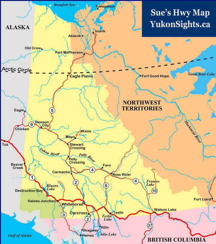 Yukon Sights Map